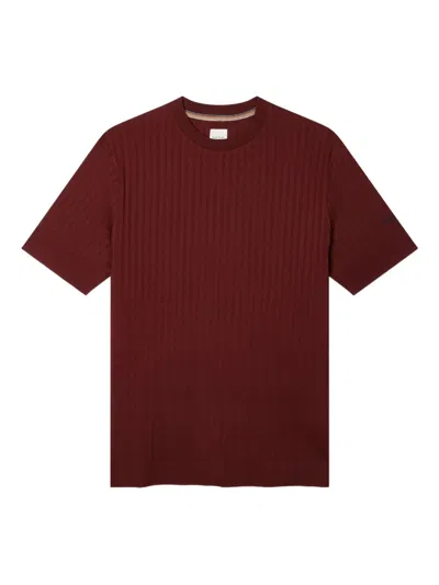 PAUL SMITH RIBBED CREW-NECK T-SHIRT