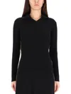 Paul Smith Midi Knitwear With Side Zipper And V Neck In Black