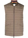Paul Smith Ribbed-panel Quilted Gilet In Neutrals