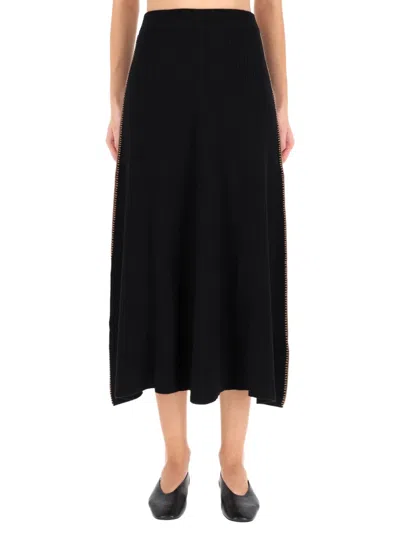 Paul Smith Ribbed Skirt. In Black