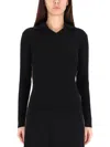 Paul Smith Midi Knitwear With Side Zipper And V Neck In Black