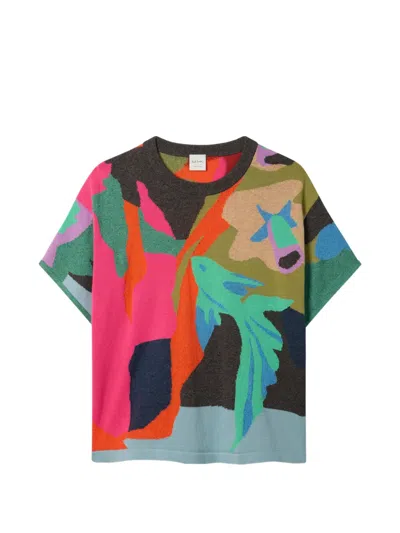 Paul Smith River Collage Short-sleeve T-shirt In Multi