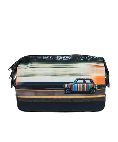 Paul Smith Road-print Wash Bag In Black
