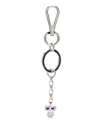 Paul Smith Robot Keyring In White