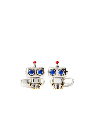 Paul Smith Robot Motif Cufflinks In Metallic