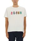 Paul Smith Robot Print T-shirt In White