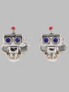 Paul Smith Robot-shaped Cufflinks In Silver