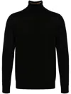 Paul Smith Stripe-detailing Roll-neck Jumper In Black