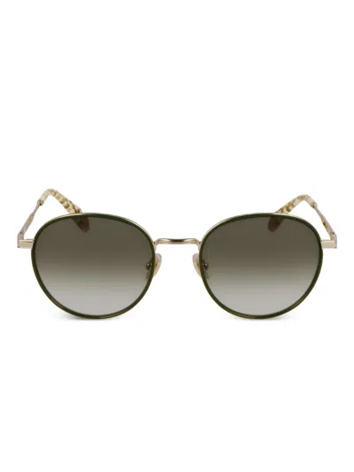 Paul Smith Round-frame Sunglasses In Gold