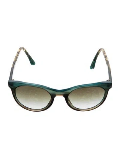 Pre-owned Paul Smith Round Gradient Sunglasses In Green
