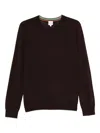 Paul Smith Round-neck Wool Sweater In Brown