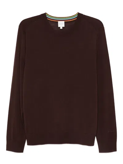 Paul Smith Round-neck Wool Sweater In Red