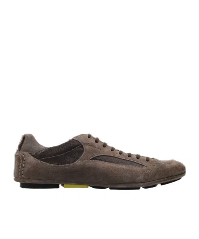 Paul Smith Ddark Taupe Marini Trainers In Brown