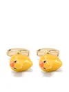 Paul Smith Yellow Duck Cufflinks In Yellow