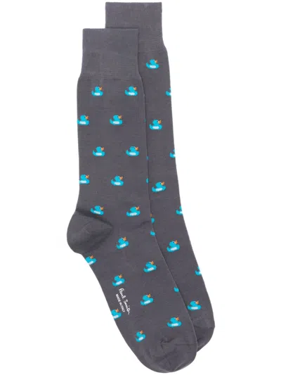 Paul Smith Rubber-ducks Socks In Grey