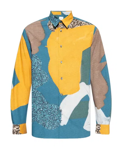 Paul Smith Rug-print Cotton Shirt In Multicolor