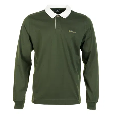 Paul Smith Rugby Long Sleeve Emblem Polo Bottle Green