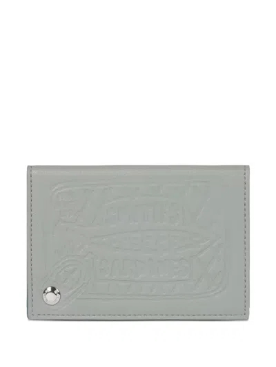 Paul Smith Sardines Embossed Card Holder In Gray