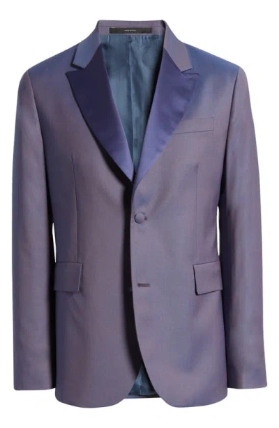 Paul Smith Satin Lapel Wool Sport Coat In Lilac