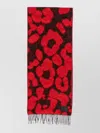 Paul Smith Leopard-print Wool Scarf In Red
