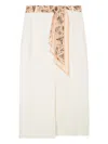 Paul Smith Scarf-belt Midi Skirt In White
