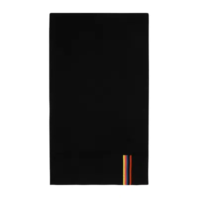 Paul Smith Artist Stripe Wool Scarf In Black