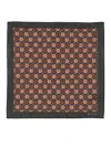 Paul Smith Floral Print Scarf In Lightweight Square Fabric In Blue