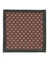 Paul Smith Floral Print Scarf In Lightweight Square Fabric In Blue