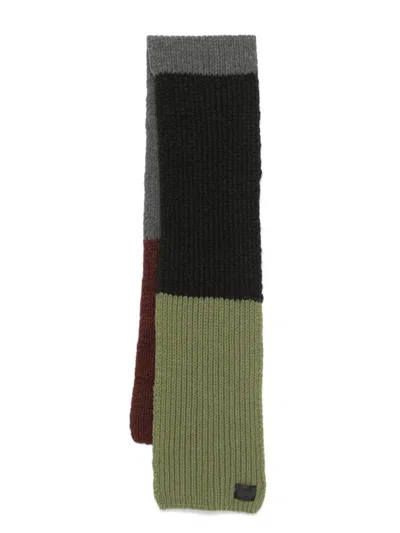 Paul Smith Black Colourblock Mohair Knitted Scarf