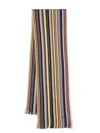 PAUL SMITH PAUL SMITH MULTICOLORED STRIPED WOOL SCARF