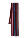 Paul Smith Bright Stripe Wraparound Knitted Scarf In Multi