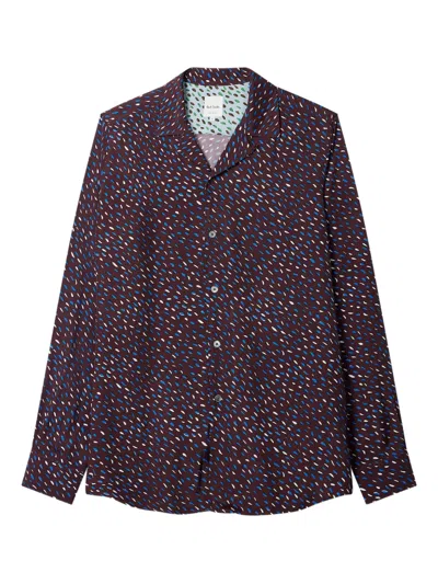 PAUL SMITH SCREEN DANCE PRINT CAMP-COLLAR SHIRT
