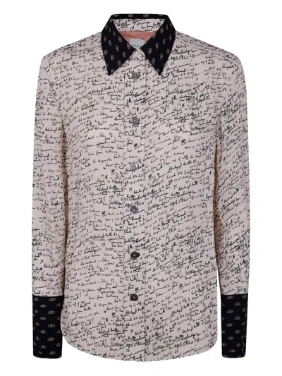 Paul Smith Script-print Shirt In Neutral