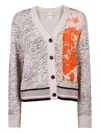 Paul Smith Script-print Wool-blend Cardigan In Neutral