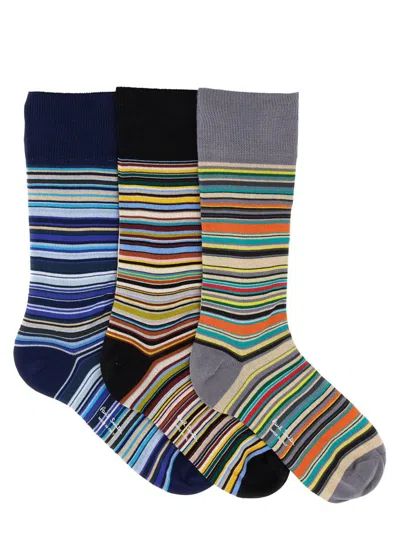 Paul Smith Set Di Tre Calzini In Multicolour