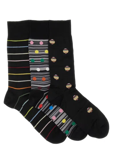 Paul Smith Set Of Three Socks In Multi