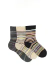 Paul Smith Women's 'signature Stripe' Socks Three Pack Multicolour In Multicolour