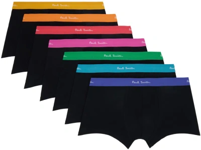 Paul Smith Seven-pack Black Boxers In 79 Blacks