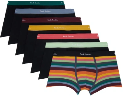 Paul Smith Seven-pack Black Boxers In 79 Blacks