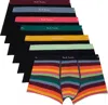 Paul Smith Seven-pack Multicolor Organic-cotton Artist Stripe Mixed Boxer Briefs In 79 Black
