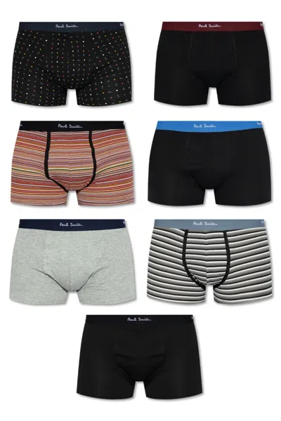 Paul Smith Seven-piece Elastic Waist Boxer In Multicolor