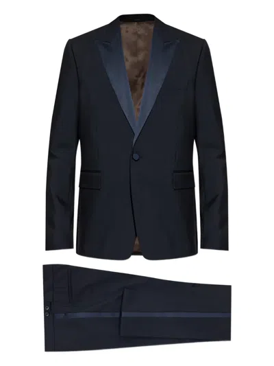 Paul Smith Shawl Collar Suit In Blue