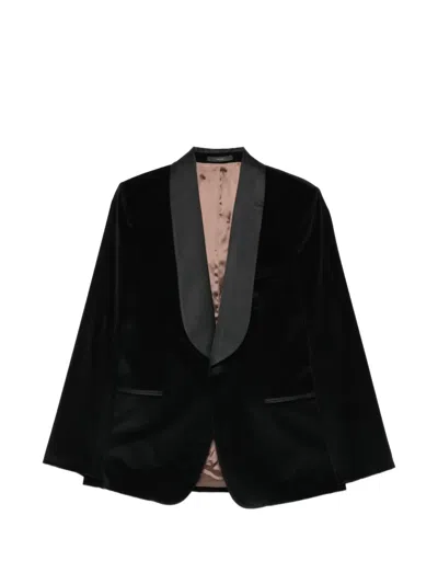 Paul Smith Shawl-collar Velvet Blazer In Black
