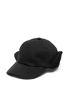 Paul Smith Shearling-ear Cap In Black