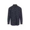 Paul Smith Men's Regular Fit Shirt With All-over Print In Blue