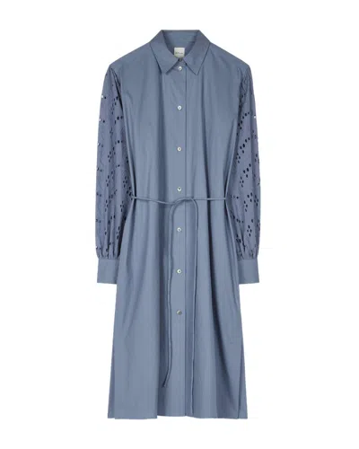 Paul Smith Shirt Dress With Contrasting Cut-out Blouson Sleeves