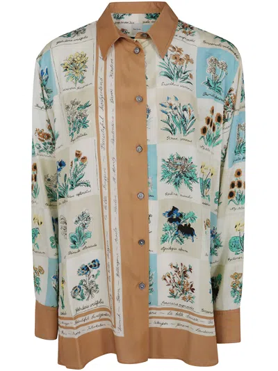 Paul Smith Shirt Floral Design "w1r.351b. W11331" In Neutral
