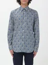 Paul Smith Men's Floral Cotton Tailored Fit Dress Shirt In Blue