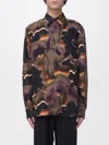 Paul Smith 'field Flowers' Print Lyocell Shirt Purple In Animal Print