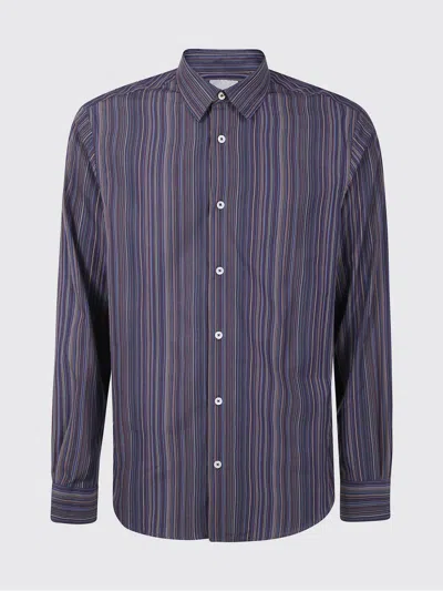 PAUL SMITH SHIRT PAUL SMITH MEN COLOR NAVY,H18407045